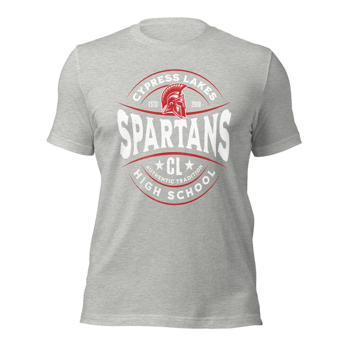 Cypress Lakes High School Spartans Athletic Heather Premium Unisex T-shirt 218