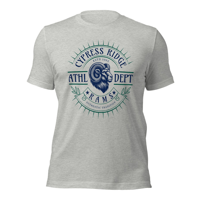 Cypress Ridge High School Rams Athletic Heather Premium Unisex T-shirt 201