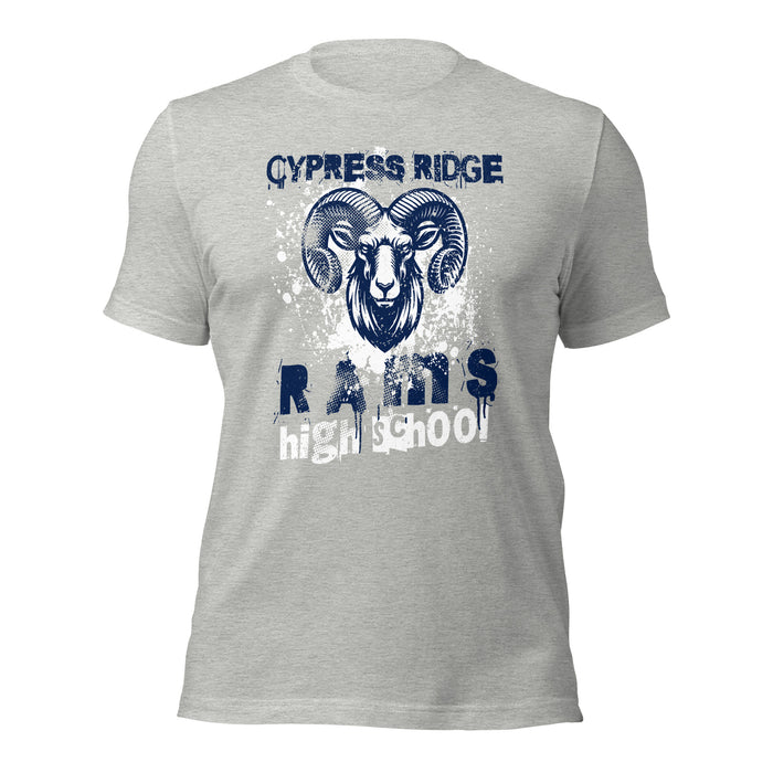 Cypress Ridge High School Rams Athletic Heather Premium Unisex T-shirt 205