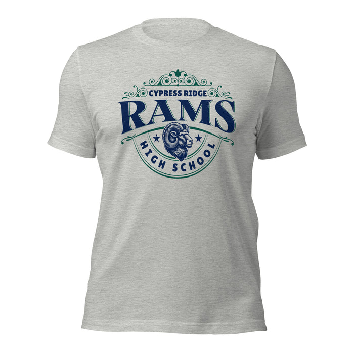 Cypress Ridge High School Rams Athletic Heather Premium Unisex T-shirt 211