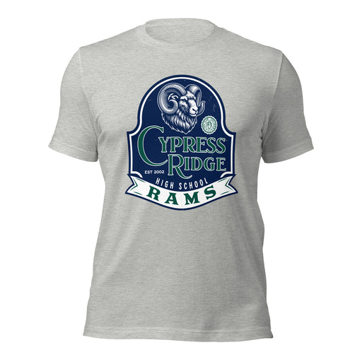 Cypress Ridge High School Rams Athletic Heather Premium Unisex T-shirt 219