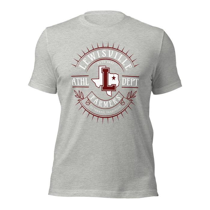 Lewisville High School Farmers Grey Premium Unisex T-shirt 201