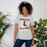 Woman wearing Lewisville High School Farmers Grey Premium Unisex T-shirt 205
