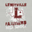 Close-up view of Lewisville High School Farmers Grey Premium Unisex T-shirt 205