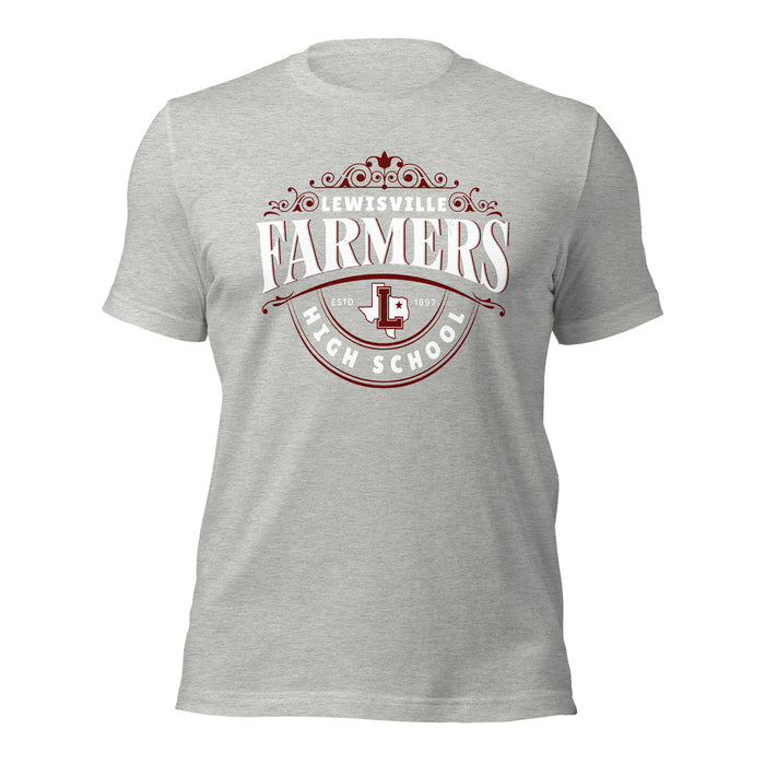Lewisville High School Farmers Grey Premium Unisex T-shirt 211