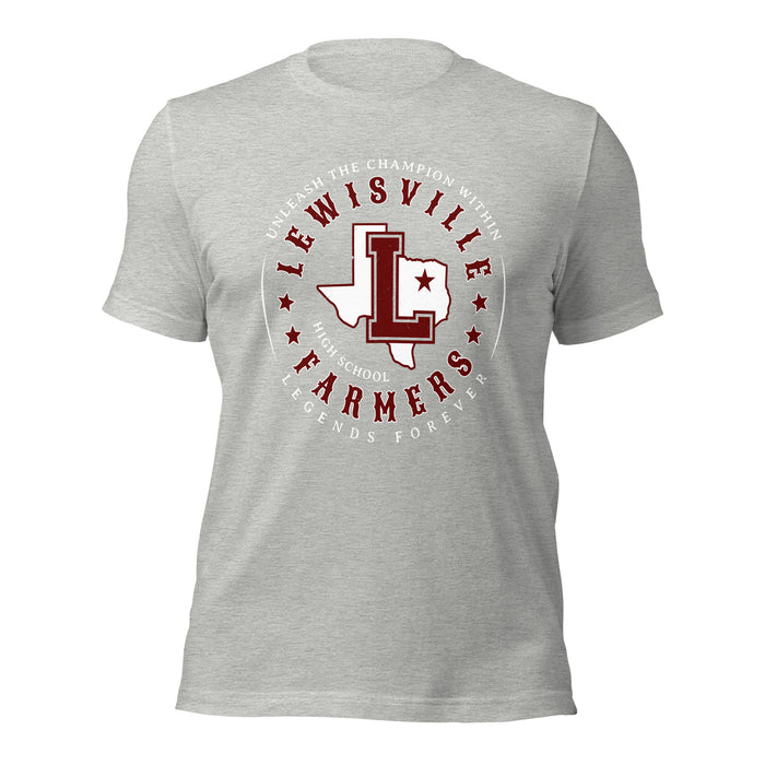 Lewisville High School Farmers Grey Premium Unisex T-shirt 214