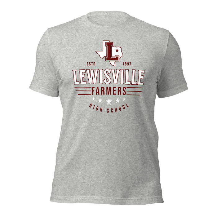 Lewisville High School Farmers Grey Premium Unisex T-shirt 217