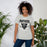 Woman wearing Permian High School Panthers Grey Premium Unisex T-shirt 204