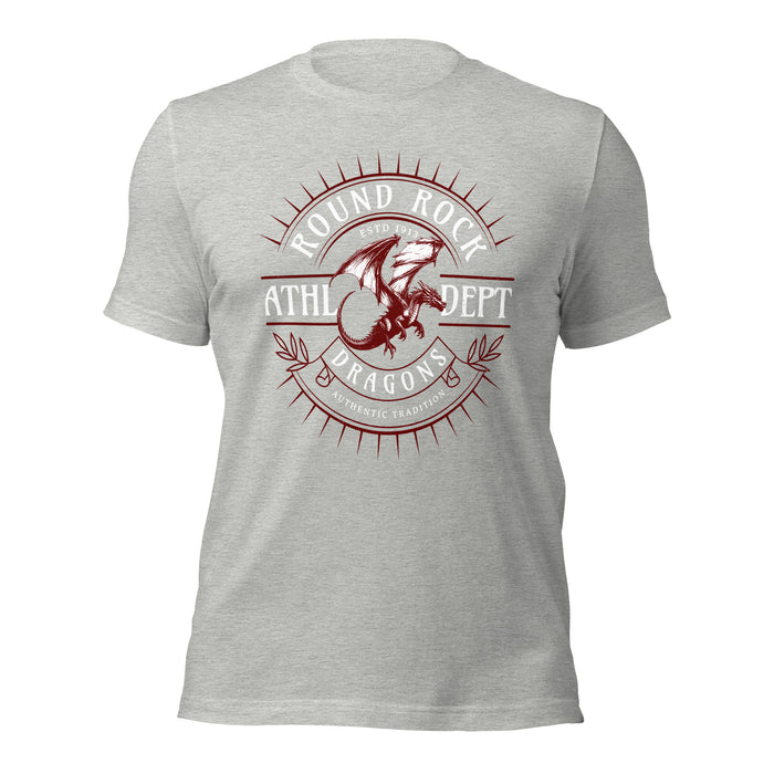 Round Rock High School Dragons Grey Premium Unisex T-shirt 201