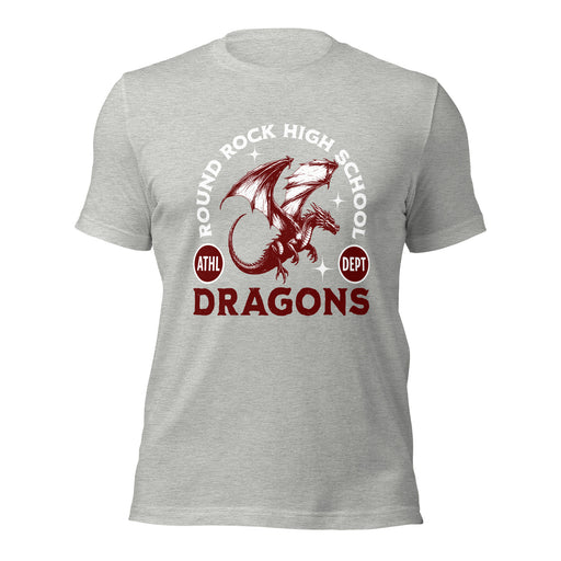 Round Rock High School Dragons Grey Premium Unisex T-shirt 208