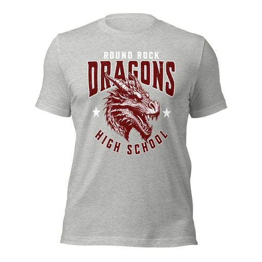 Round Rock High School Dragons Grey Premium Unisex T-shirt 213