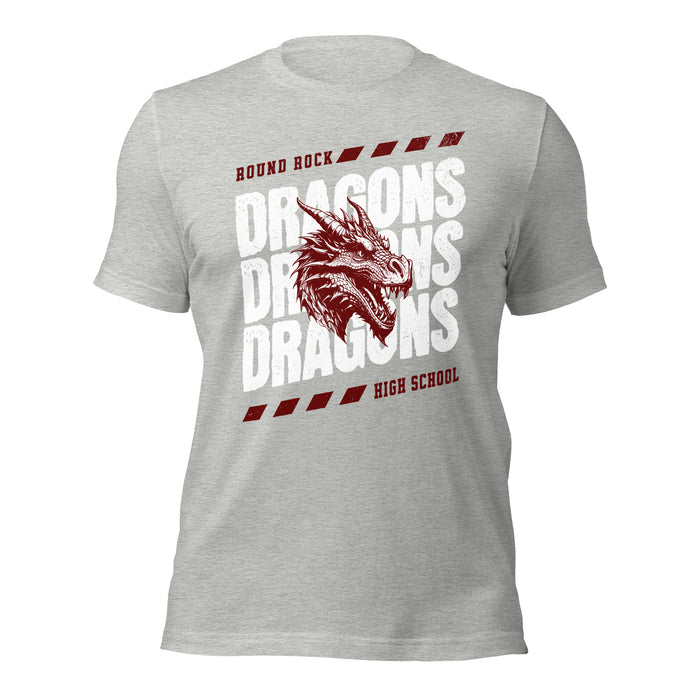 Round Rock High School Dragons Grey Premium Unisex T-shirt 223