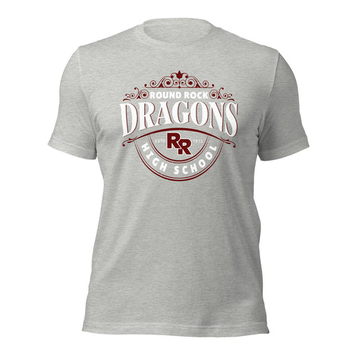 Round Rock High School Dragons Grey Premium Unisex T-shirt 211