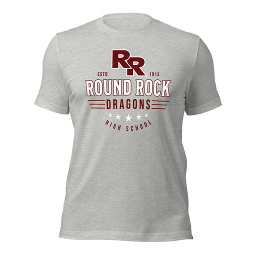 Round Rock High School Dragons Dark Grey Premium Unisex T-shirt 218