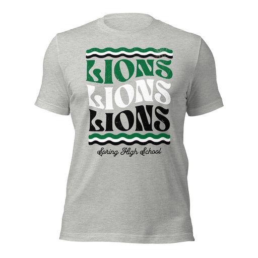 Spring High School Lions Grey Premium Unisex T-shirt 210