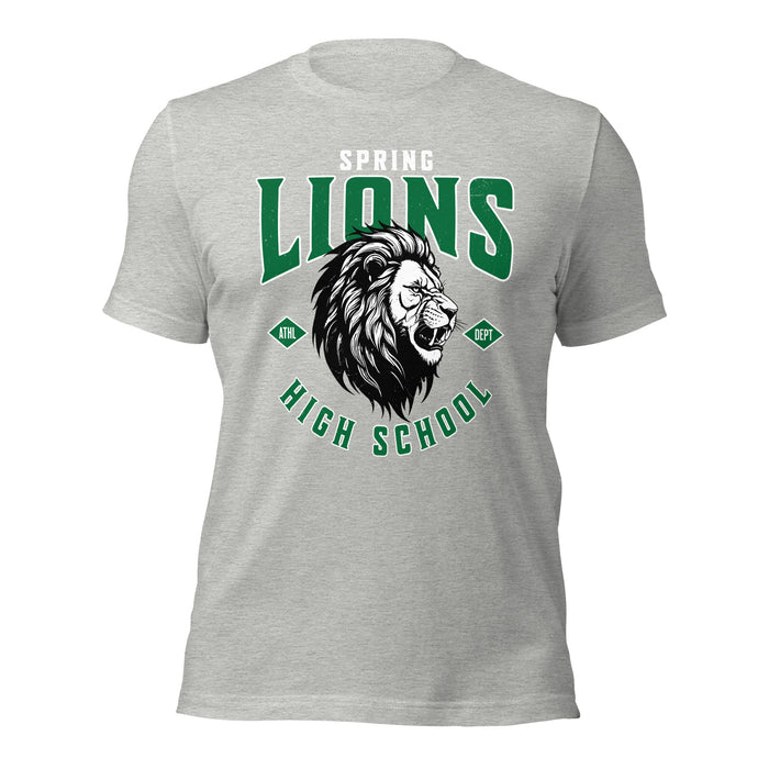 Spring High School Lions Grey Premium Unisex T-shirt 213