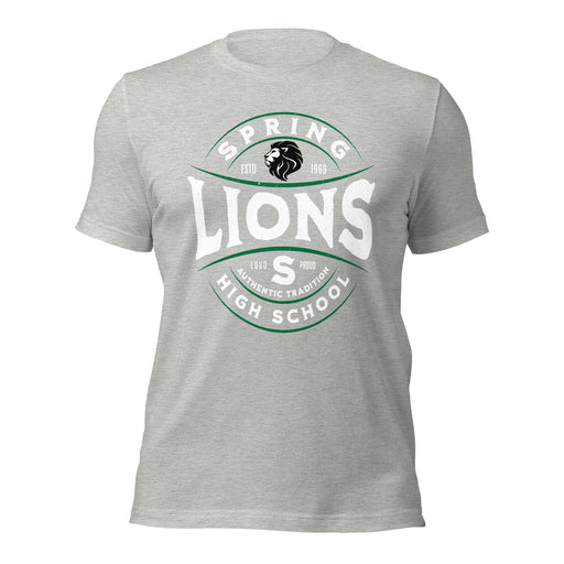 Spring High School Lions Grey Premium Unisex T-shirt 218