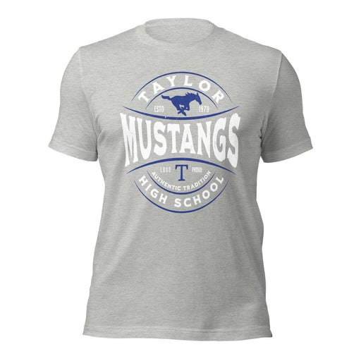 Taylor High School Mustangs Grey Premium Unisex T-shirt 218