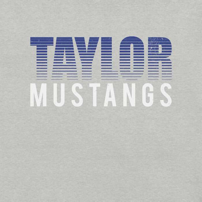 Close-up view of Taylor High School Mustangs Grey Premium Unisex T-shirt 024