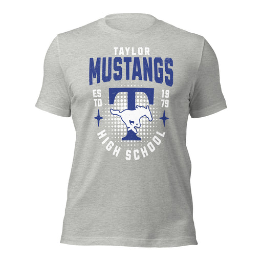 Taylor High School Mustangs Grey Premium Unisex T-shirt 204