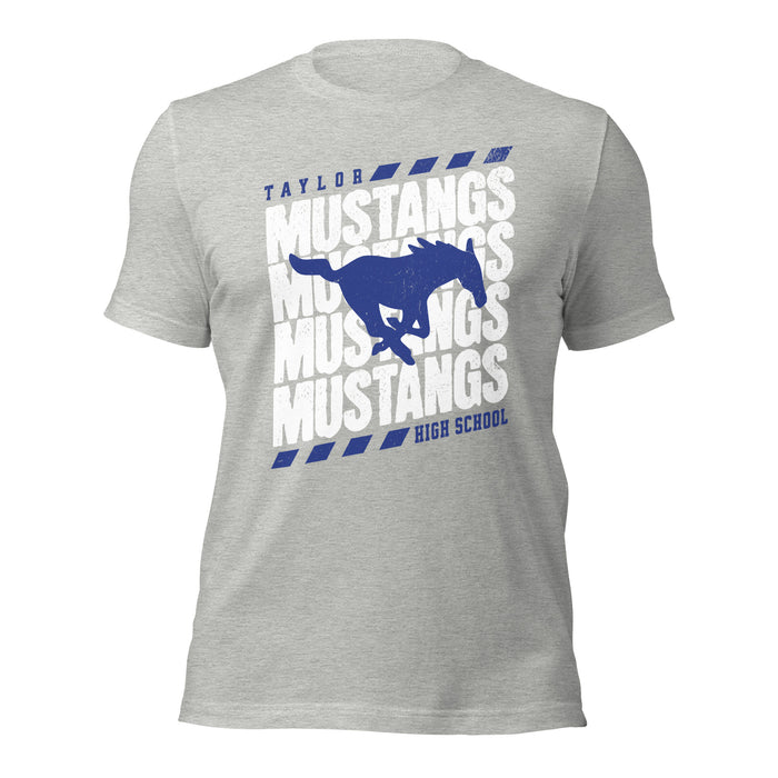 Taylor High School Mustangs Grey Premium Unisex T-shirt 223