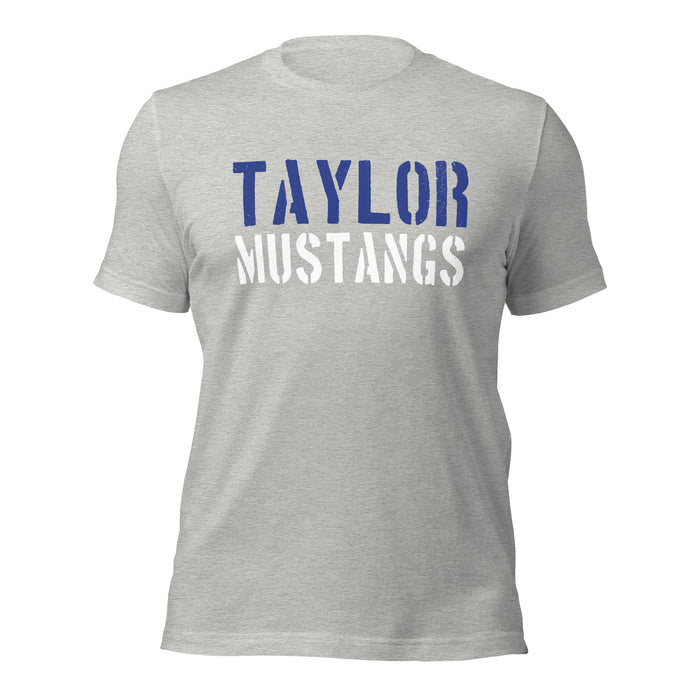 Taylor High School Mustangs Grey Premium Unisex T-shirt 017