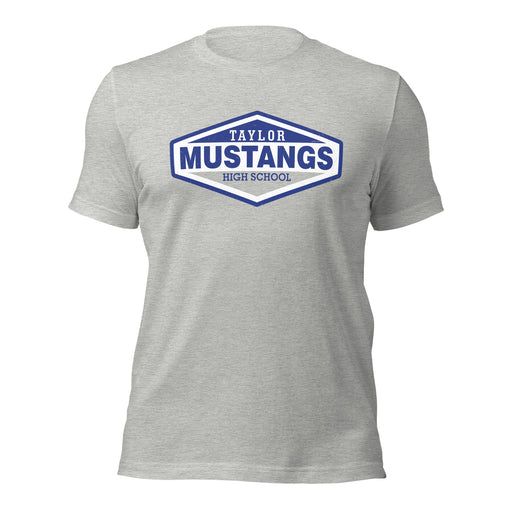 Taylor High School Mustangs Grey Premium Unisex T-shirt 009