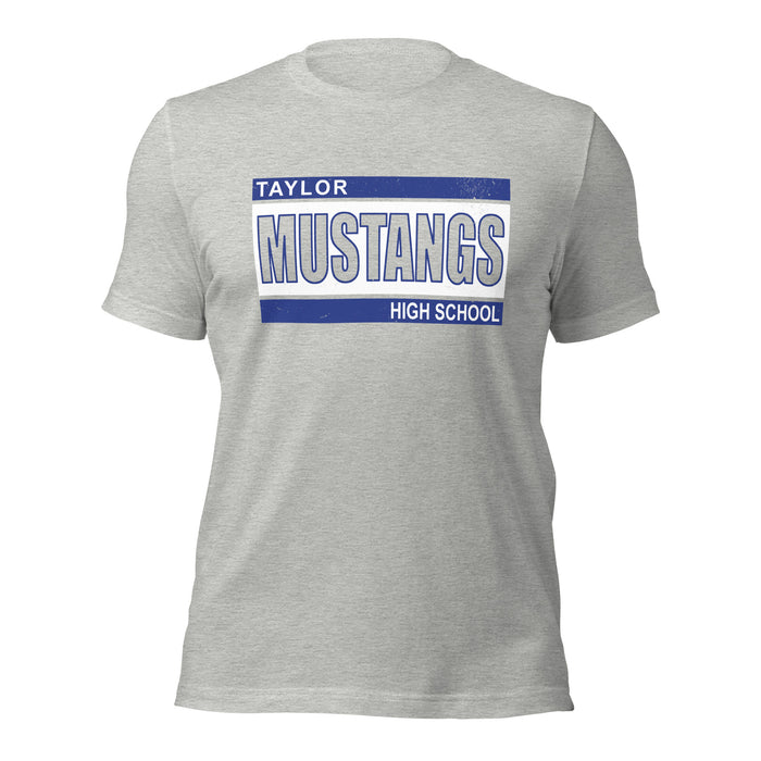 Taylor High School Mustangs Grey Premium Unisex T-shirt 098