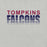 Close-up view of Tompkins High School Falcons Grey Premium Unisex T-shirt 024