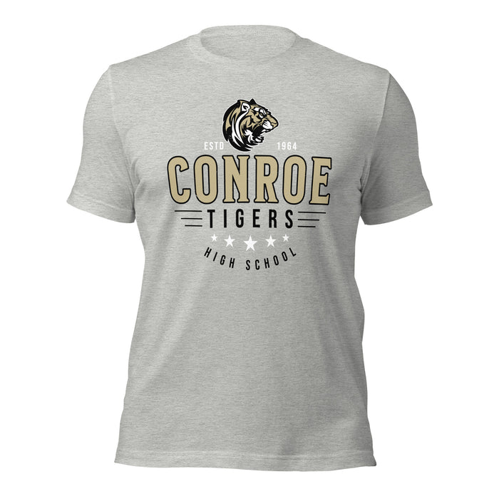 Conroe High School Tigers Athletic Heather Premium Unisex T-shirt 217