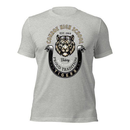 Conroe High School Tigers Athletic Heather Premium Unisex T-shirt 229