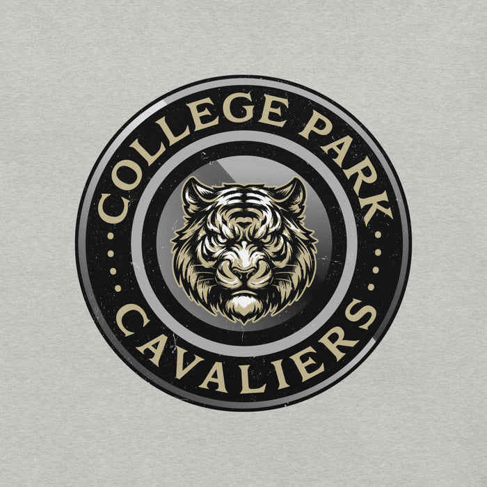 Close-up view of Conroe High School Tigers Athletic Heather Premium Unisex T-shirt 222