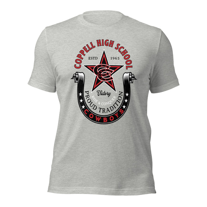 Coppell High School Cowboys Athletic Heather Grey Premium Unisex T-shirt 229
