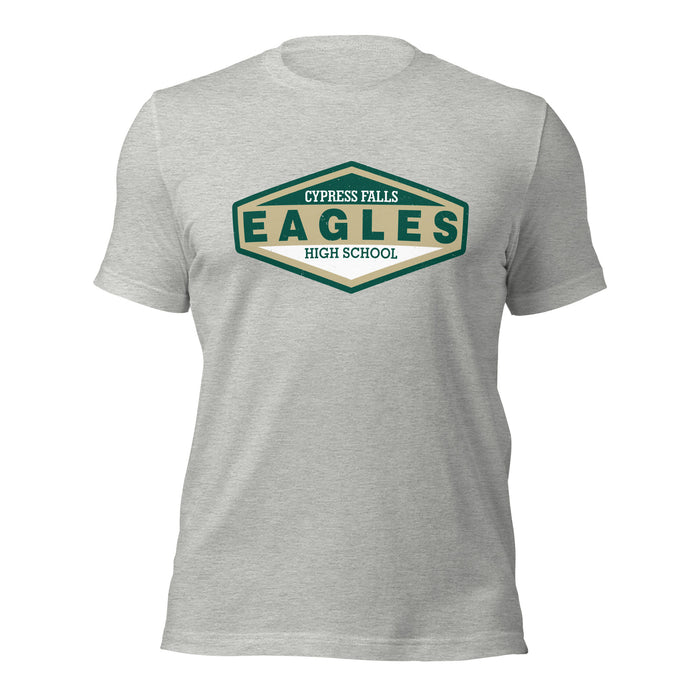 Cypress Falls High School Eagles Heather Grey Premium Unisex T-shirt 009
