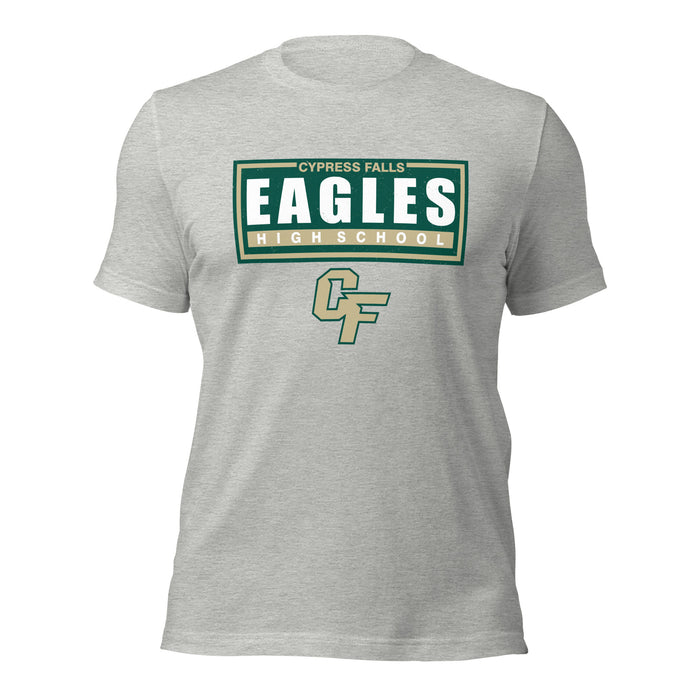 Cypress Falls High School Eagles Heather Grey Premium Unisex T-shirt 049