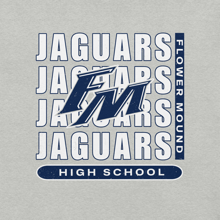 Close-up view of Flower Mound High School Jaguars Athletic Grey Premium T-shirt 235