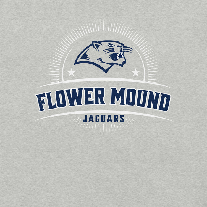 Close-up view of Flower Mound High School Jaguars Athletic Grey Premium T-shirt 221