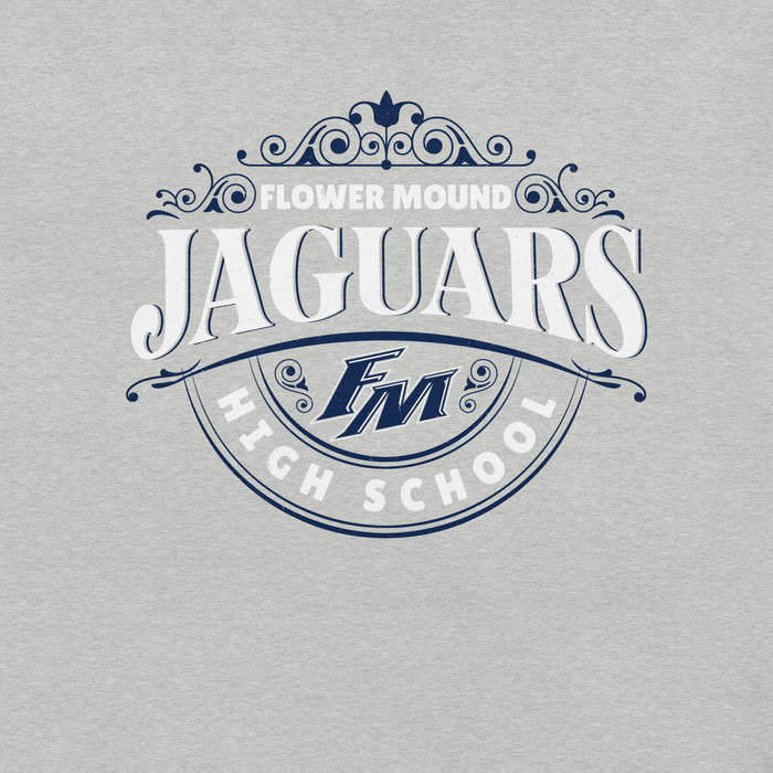 Close-up view of Flower Mound High School Jaguars Athletic Grey Premium T-shirt 211