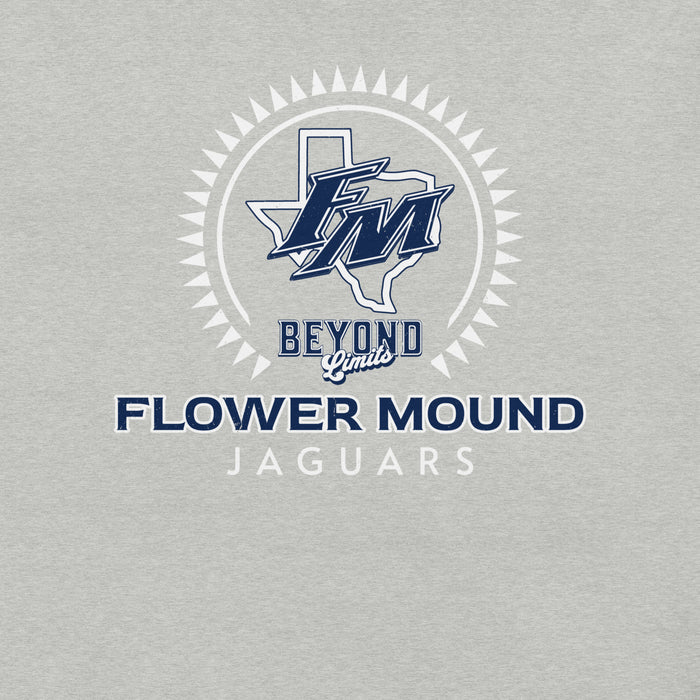 Close-up view of Flower Mound High School Jaguars Athletic Grey Premium T-shirt 226
