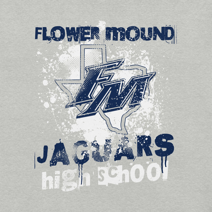 Close-up view of Flower Mound High School Jaguars Athletic Grey Premium T-shirt 205