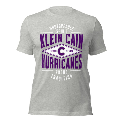 Klein Cain High School Hurricanes Heather Grey Premium Unisex T-shirt 210