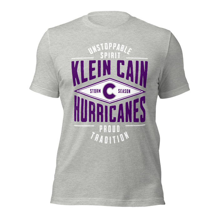Klein Cain High School Hurricanes Heather Grey Premium Unisex T-shirt 210
