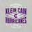Close-up view of Klein Cain High School Hurricanes Heather Grey Premium Unisex T-shirt 210