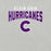 Close-up view of Klein Cain High School Hurricanes Heather Grey Premium Unisex T-shirt 234