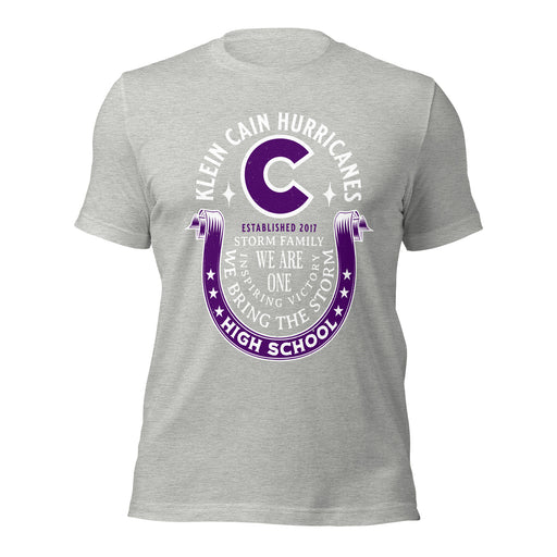 Klein Cain High School Hurricanes Heather Grey Premium Unisex T-shirt 229