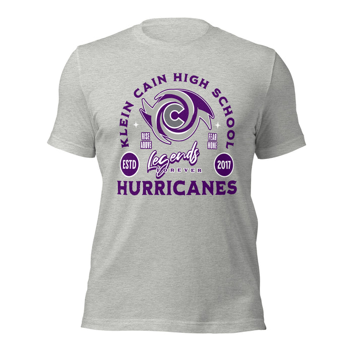 Klein Cain High School Hurricanes Heather Grey Premium Unisex T-shirt 208