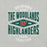 Close-up view of The Woodlands High School Highlanders Athletic Heather Premium Unisex T-shirt 210