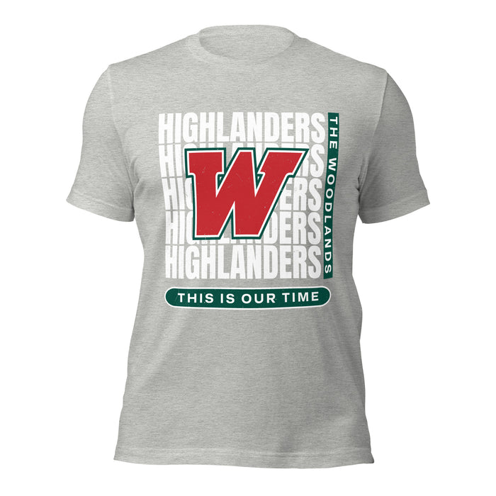 The Woodlands High School Highlanders Athletic Heather Premium Unisex T-shirt 235