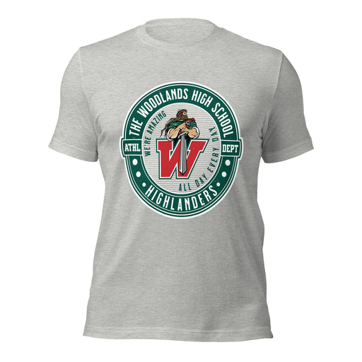 The Woodlands High School Highlanders Athletic Heather Premium Unisex T-shirt 224
