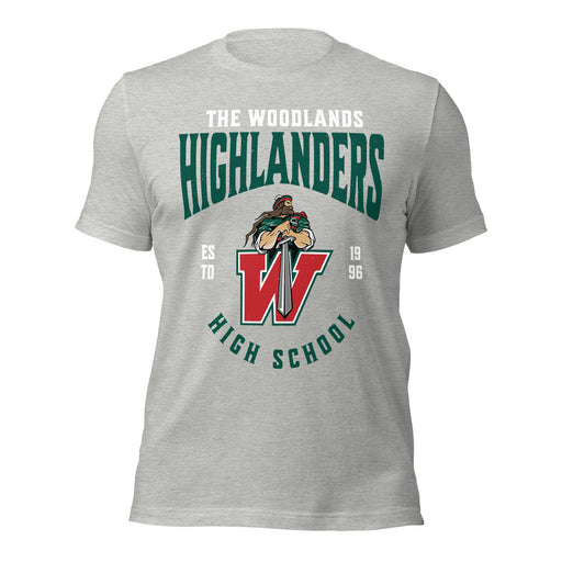 The Woodlands High School Highlanders Athletic Heather Premium Unisex T-shirt 213